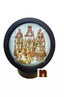 Shri Ram Darbar Idol for Car Dashboard (Wooden) (6.5 Cms) (1 Pc)