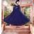 Navy Blue Embroidered Net Brasso & Silk Semi Stitched Anarkali Suit