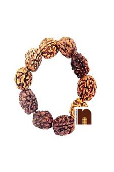  Original 3 Mukhi Rudraksha Beads Bracelet (Stretchable) (1 Pc)