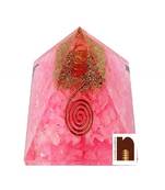 Orgone Pyramid With Rose Quartz Crystal Stones for Spiritual Healing (1 Pc)