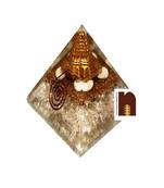 Orgone Pyramid Shri Yantra with Selenite Crystal Stones for Spiritual Healing (1 Pc)