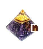Amethyst Crystal Stones Orgone Pyramid With Navgraha Pyramids for Spiritual Healing (1 Pc)