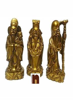 Feng Shui Fuk Luk Sau Idols In Polyresin (3 Pcs Set) (1 Set) 1
