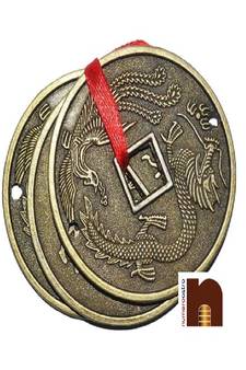 Feng Shui Lucky Lucky Coins | Wealth Coins (Set Of 3) (4.5 Cms) (Big) (1 Pc)