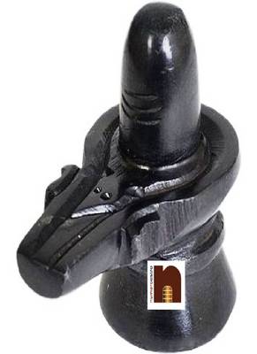 Black Stone Shivling | Shivalingam For Puja (7.5 Cms) (1 Pc) 1