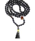 Original Black Sulemani Hakik Round Knotted Beads Mala (109 Beads) (8 MM Approx) (1 Pc)