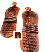 Wooden Charan Paduka | Khadau | Slipper for Wearing (10.5 Inches Approx) (1 Set)