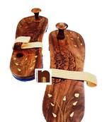 Wooden Charan Paduka | Khadau | Slipper For Wearing ( 10 Inches Approx) (1 Set)