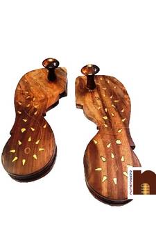 Wooden Charan Paduka | Khadau | Slipper for Wearing (10.5 Inches Approx) (1 Set)