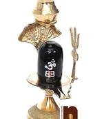 Brass Shivling With Brass Lota For Puja ( 15 Cms) (1 Pc)