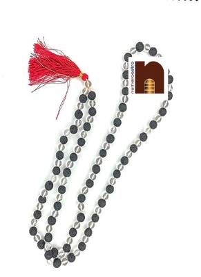 Crystal & Lava Beads Mala Hand Knotted Mala For Men & Women (1 Pc) 1