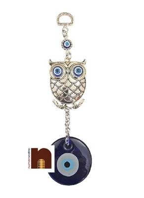 Feng Shui Hanging Evil Eye for Good Luck for Homes Offices & Showrooms (Owl) (18 Cms) (1 Pc) 1