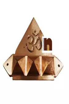Vastu Om Pyramid Wall Hanging For South East Direction In Copper ( 10 Cms) (1 Pc)