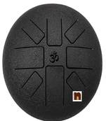 Happy Drum Pan with Rubber Musical Mallet and Travel Bag for Meditation & Yoga Sound Healing (Matte Black)
