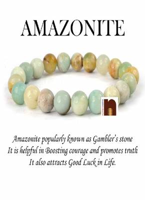 Amazonite Round Beads Bracelet For Men & Women (Stretchable) (1 Pc) 1