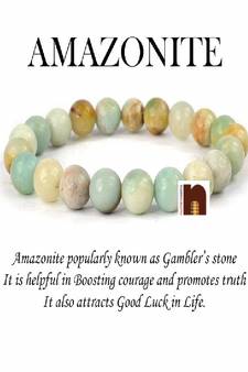 Amazonite Round Beads Bracelet For Men & Women (Stretchable) (1 Pc)