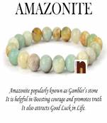 Amazonite Round Beads Bracelet For Men & Women (Stretchable) (1 Pc)