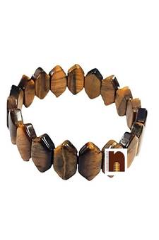 TigerEye Gemstone Bracelet For Men & Women (Stretchable) (1 Pc)