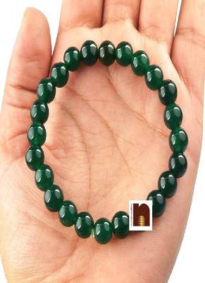 Green Agate | Hakik Stretchable Bracelet For Men & Women (8 MM Beads) (1 Pc) 1