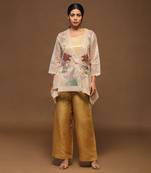Linen Embroidered White Kurta Sets