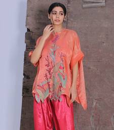Linen Embroidered Pink Kurta Sets
