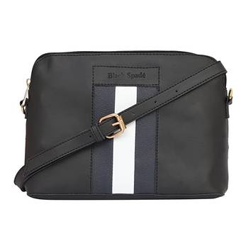 Black Striped Sling Bag 1