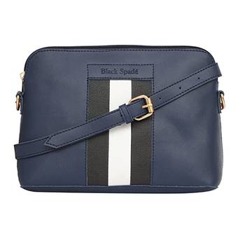 Blue Striped Sling Bag 1