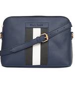 Blue Striped Sling Bag