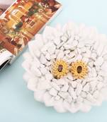 Gold quartz   earrings