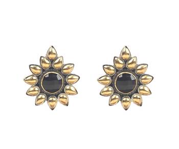 Silver onyx earrings 2