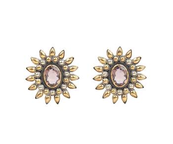 Gold onyx earrings 2
