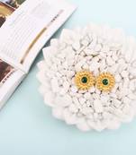 Gold emerald   earrings