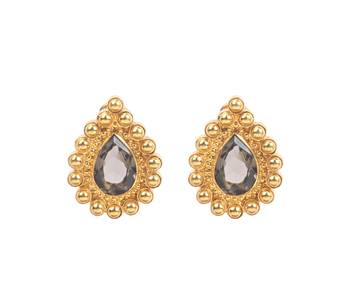Gold onyx earrings 2