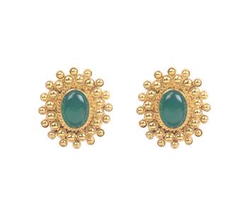 Gold onyx earrings 2