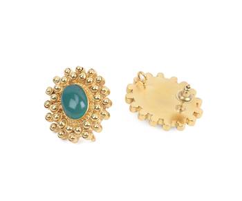 Gold onyx earrings 3