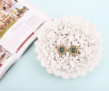 Silver emerald   earrings 1