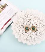 Silver emerald   earrings