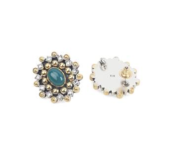 Silver emerald   earrings 3