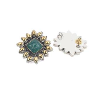 Gold onyx earrings 3