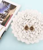 Silver pearl earrings