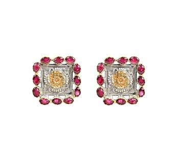Gold onyx earrings 2