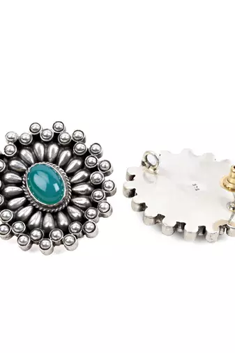 Silver pearl earrings