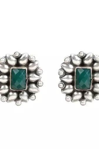 Silver pearl earrings