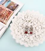 Silver onyx earrings