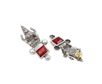 Silver onyx earrings 3