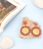 Gold quartz   earrings