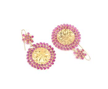 Gold quartz   earrings 3