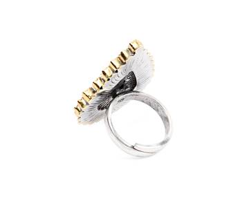 Silver pearl rings 5