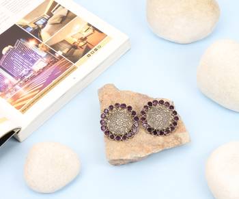 Silver quartz   earrings 1