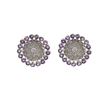 Silver quartz   earrings 2